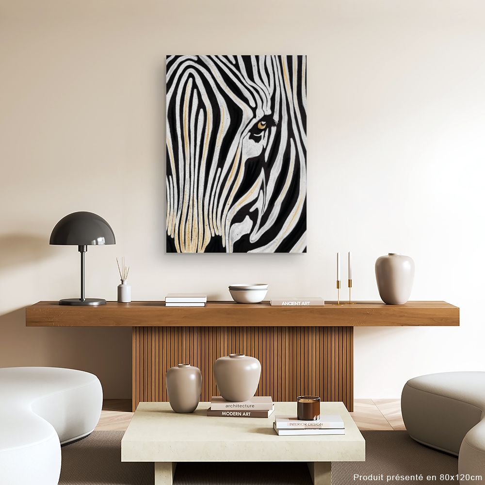 Tableau Zèbre abstrait