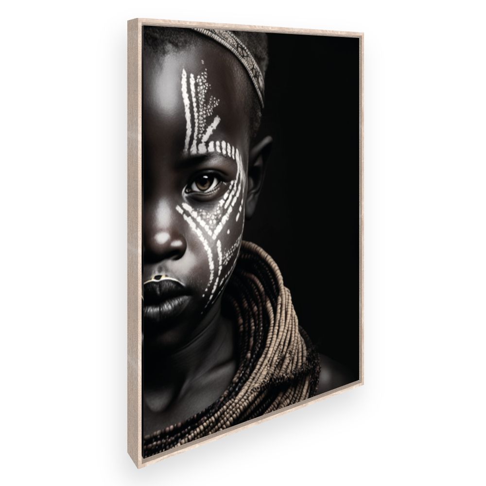 Toile Portrait tribal artistique