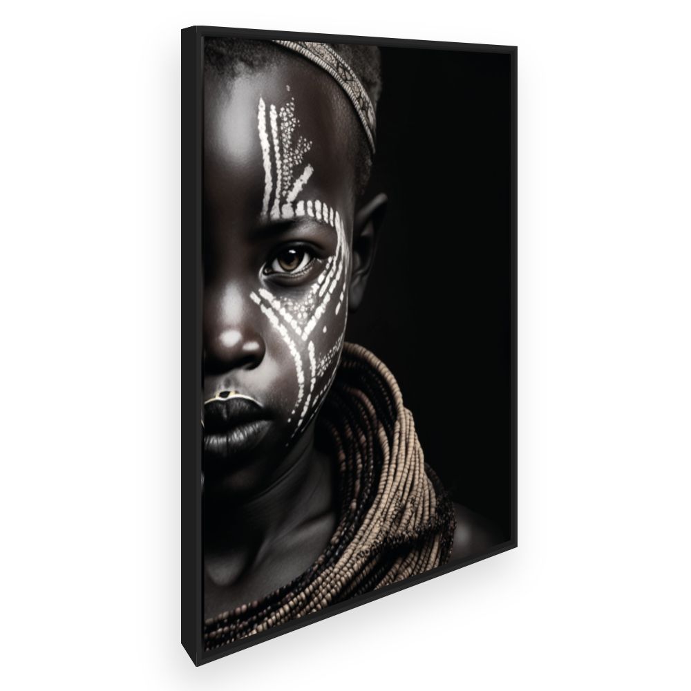 Toile Portrait tribal artistique