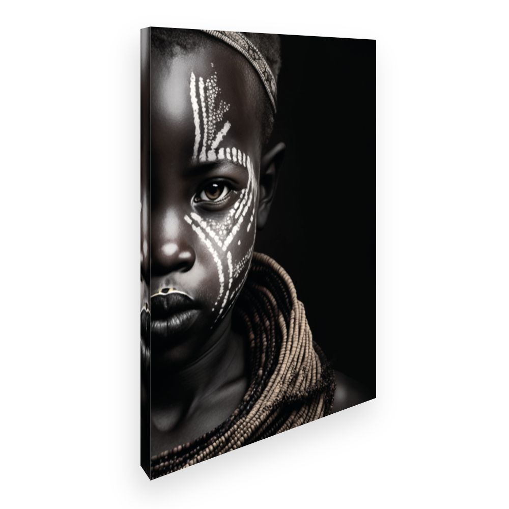 Toile Portrait tribal artistique