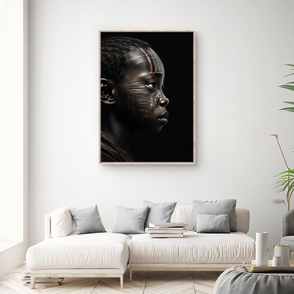 Tableau Portrait tribal artistique