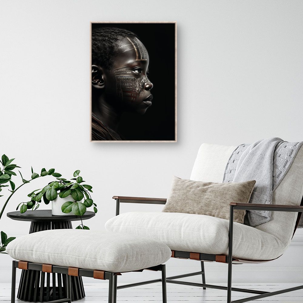 Tableau Portrait tribal artistique