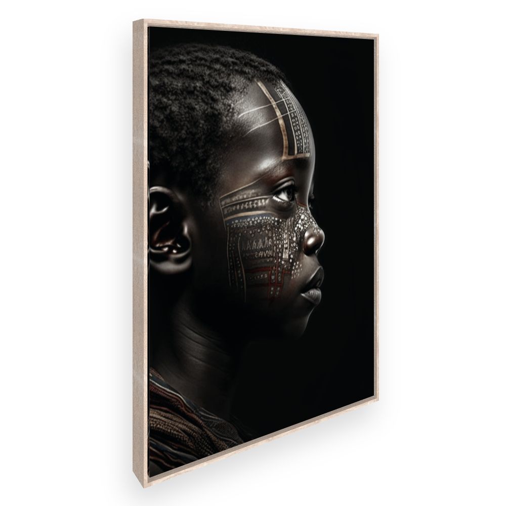 Toile Portrait tribal artistique