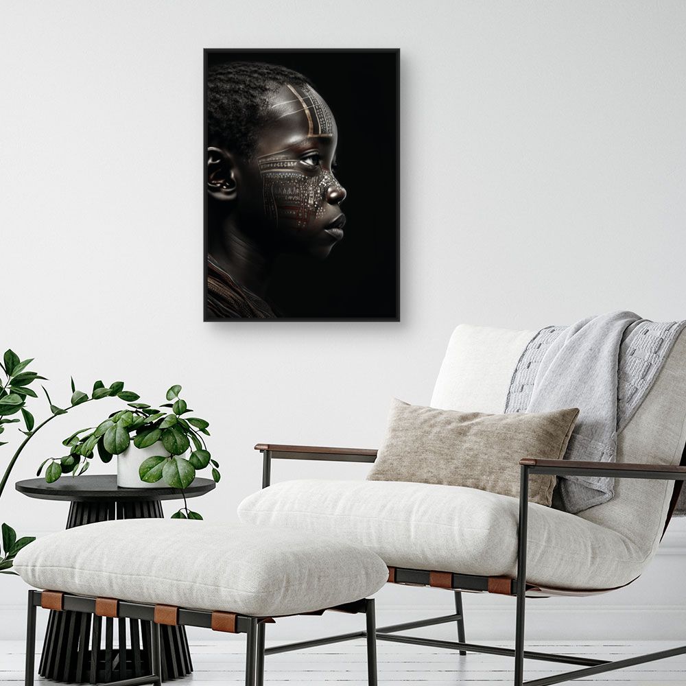 Tableau Portrait tribal artistique