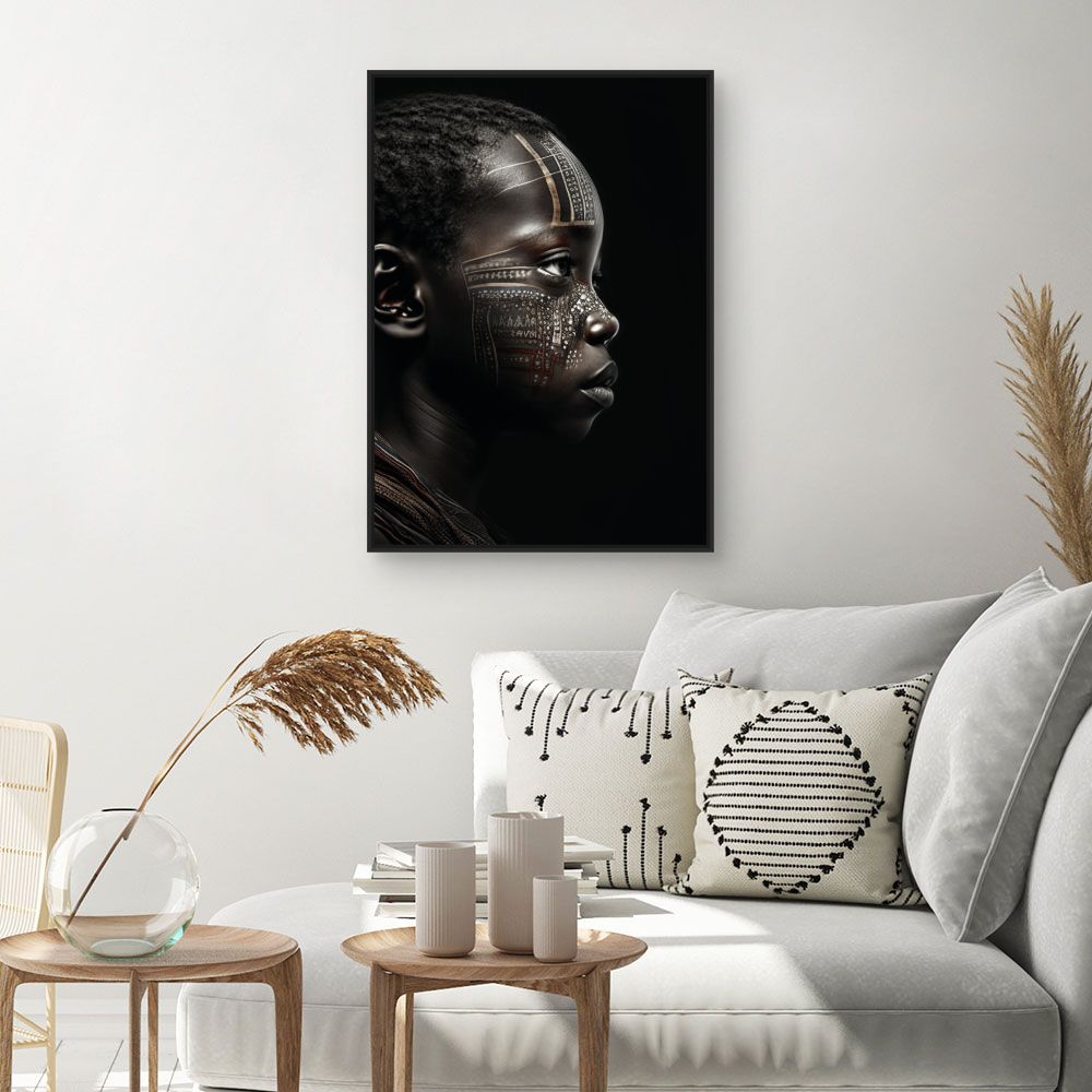 Tableau Portrait tribal artistique