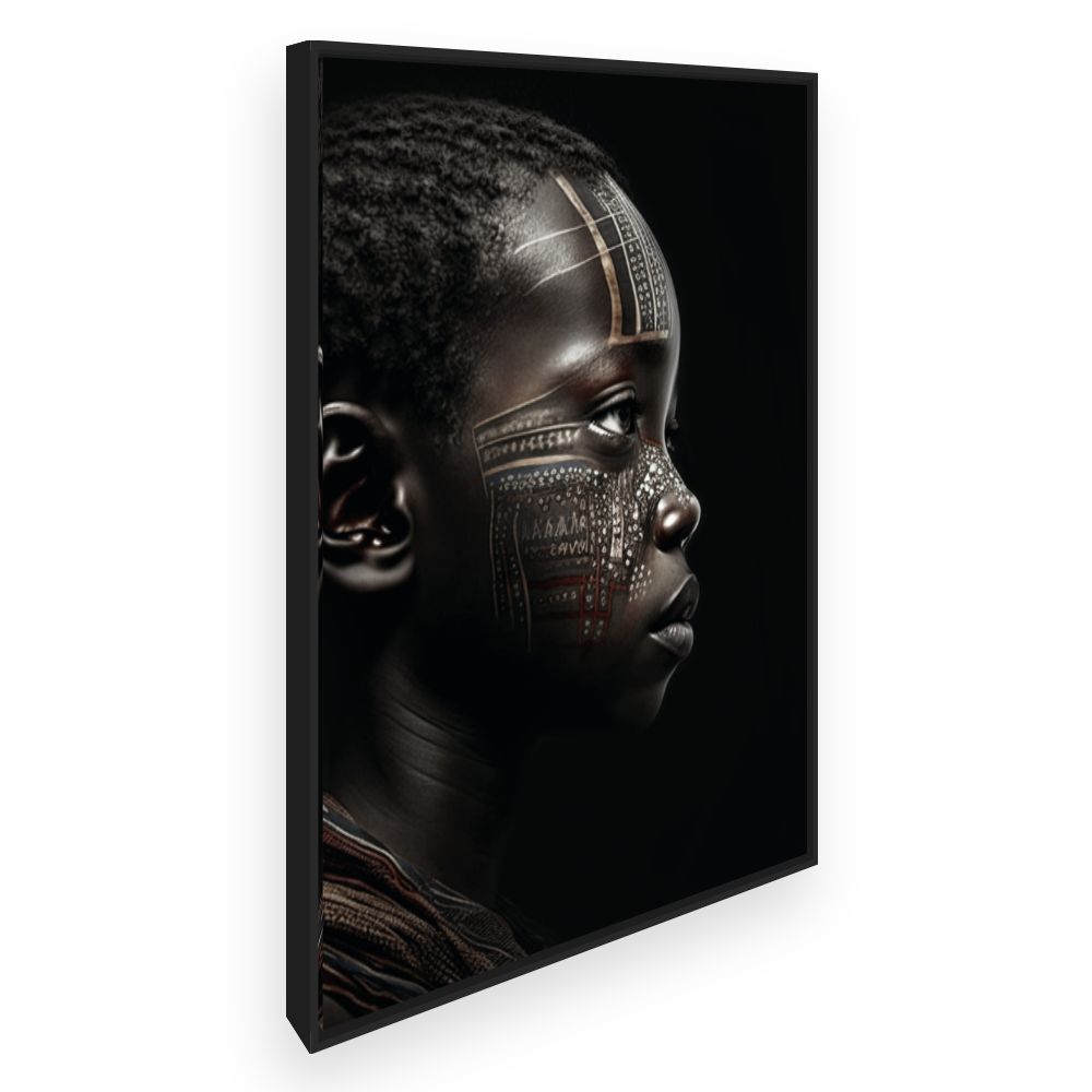 Toile Portrait tribal artistique