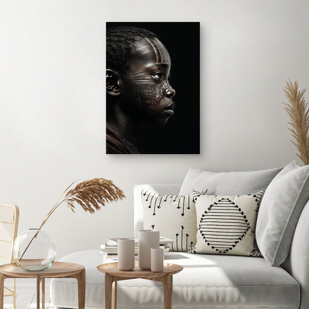Tableau Portrait tribal artistique