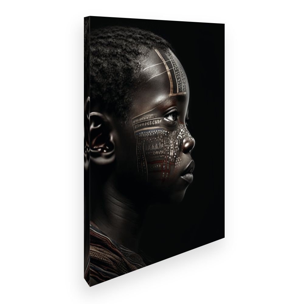 Toile Portrait tribal artistique