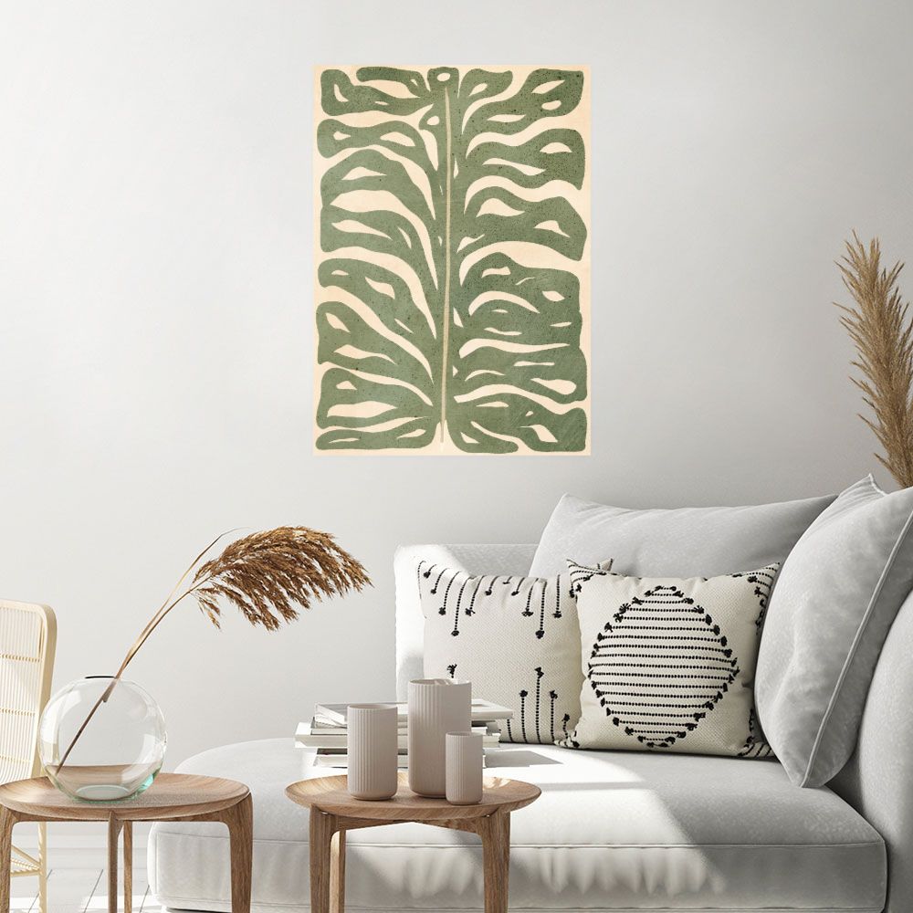 Affiche Feuille tropicale apaisante