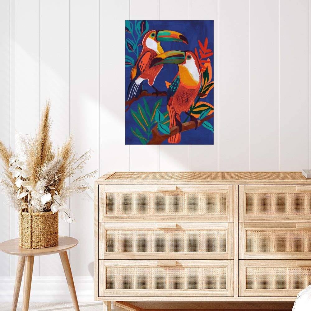 Affiche Toucans colorés