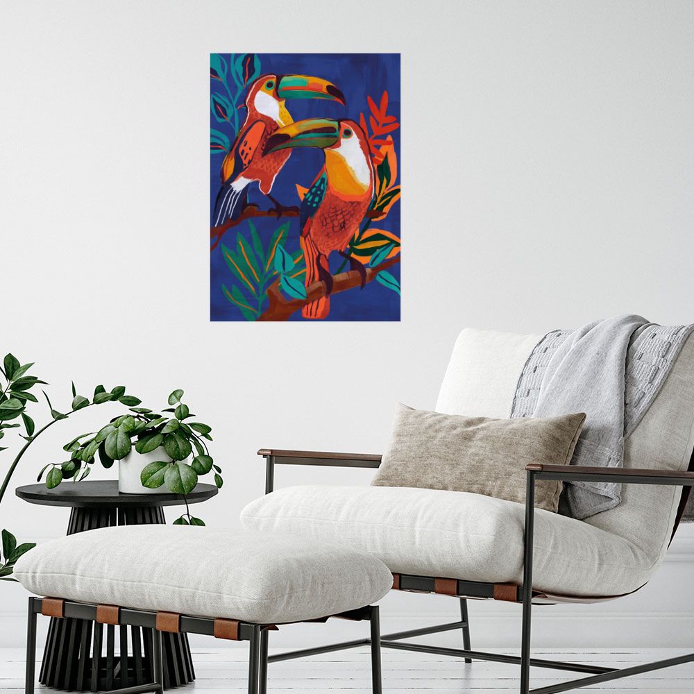 Affiche Toucans colorés