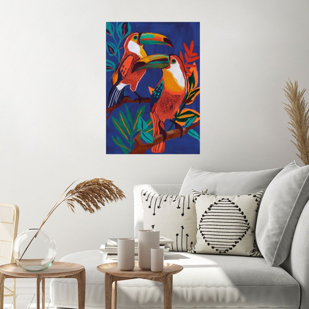 Affiche Toucans colorés