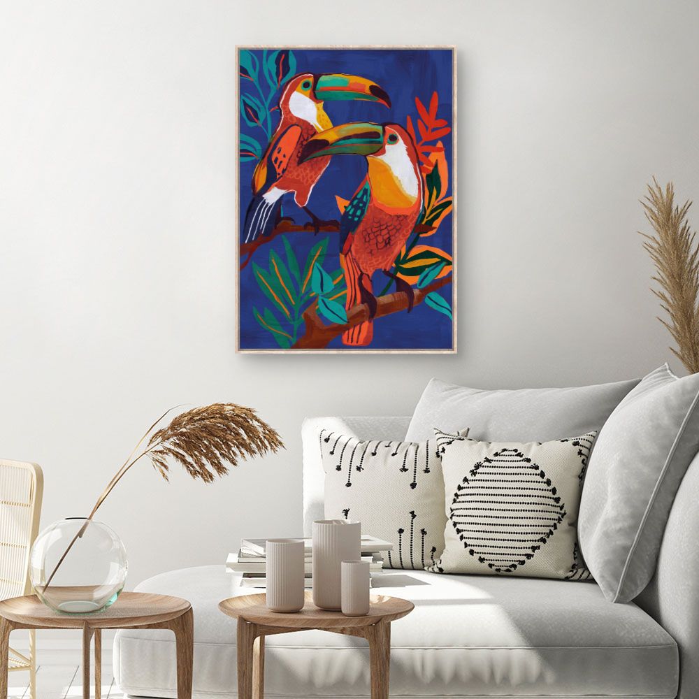 Tableau Toucan exotique vibrant