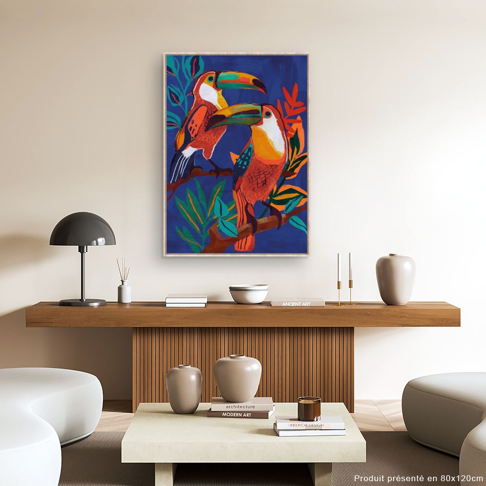 Tableau Toucan exotique vibrant