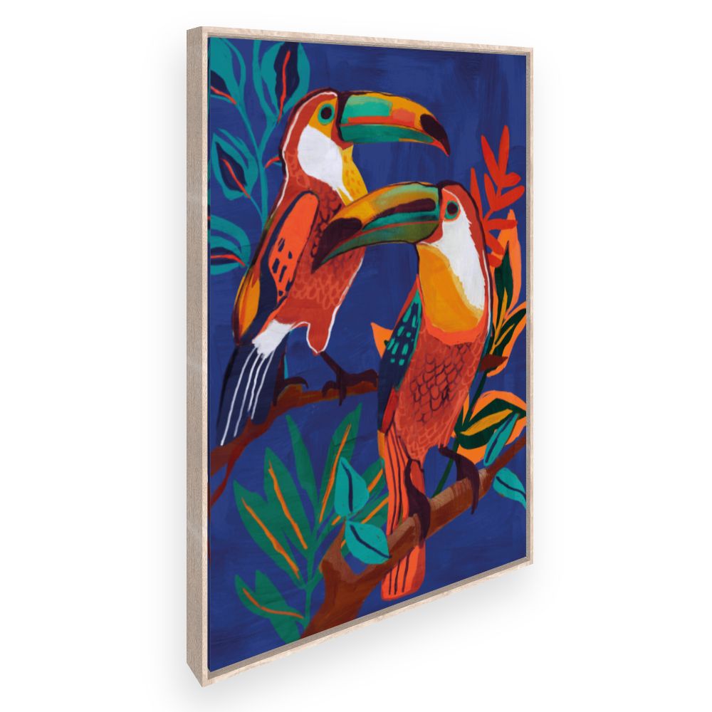 Toile Toucan exotique vibrant