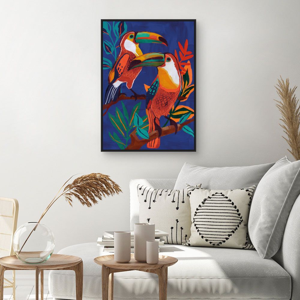 Tableau Toucan exotique vibrant
