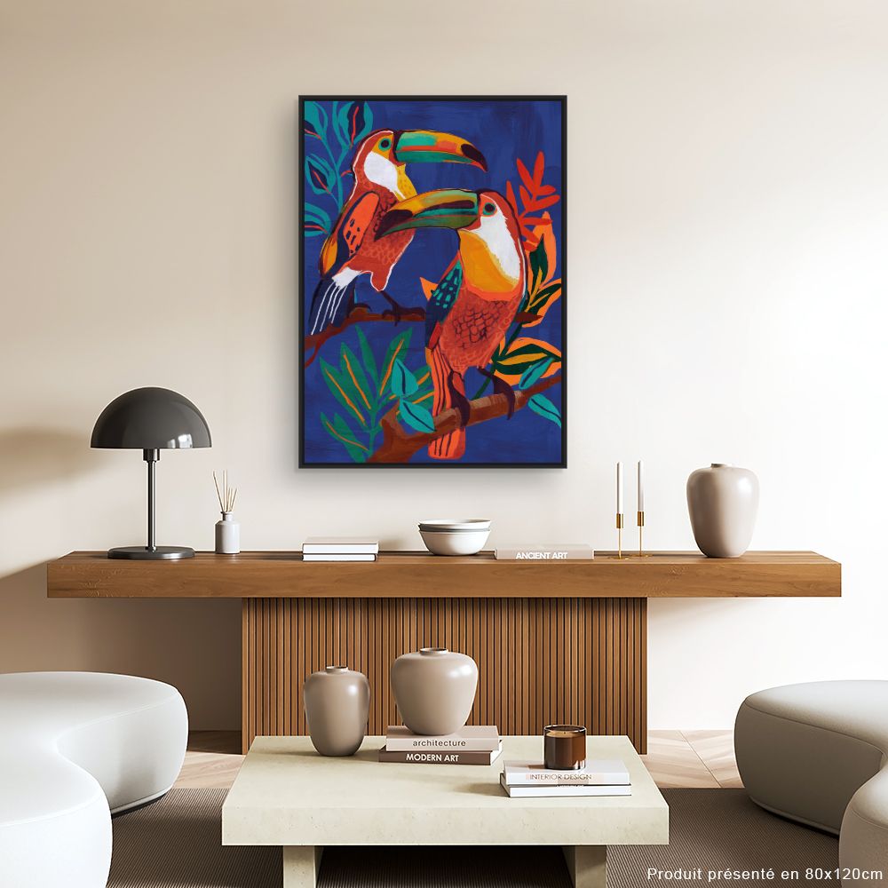 Tableau Toucan exotique vibrant