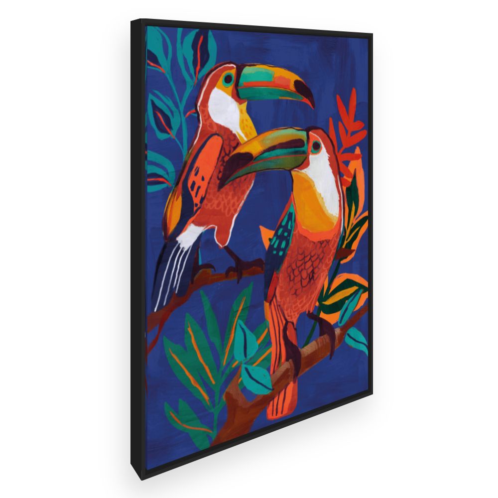 Toile Toucan exotique vibrant