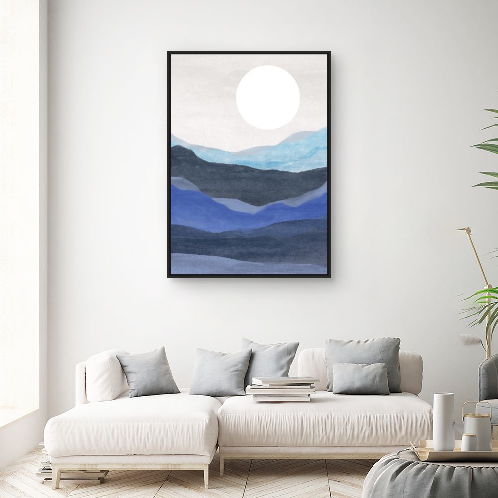 Tableau Paysage paisible lune