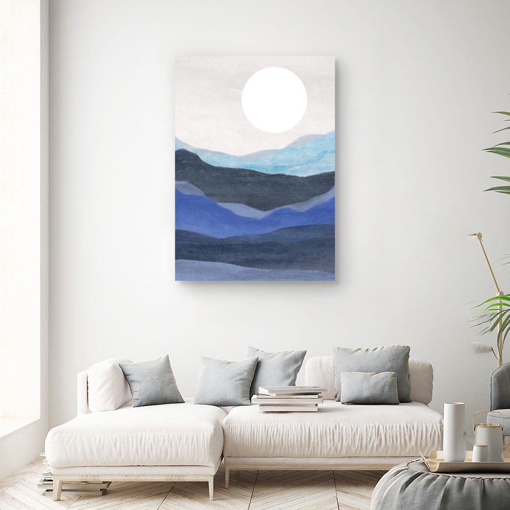 Tableau Paysage paisible lune