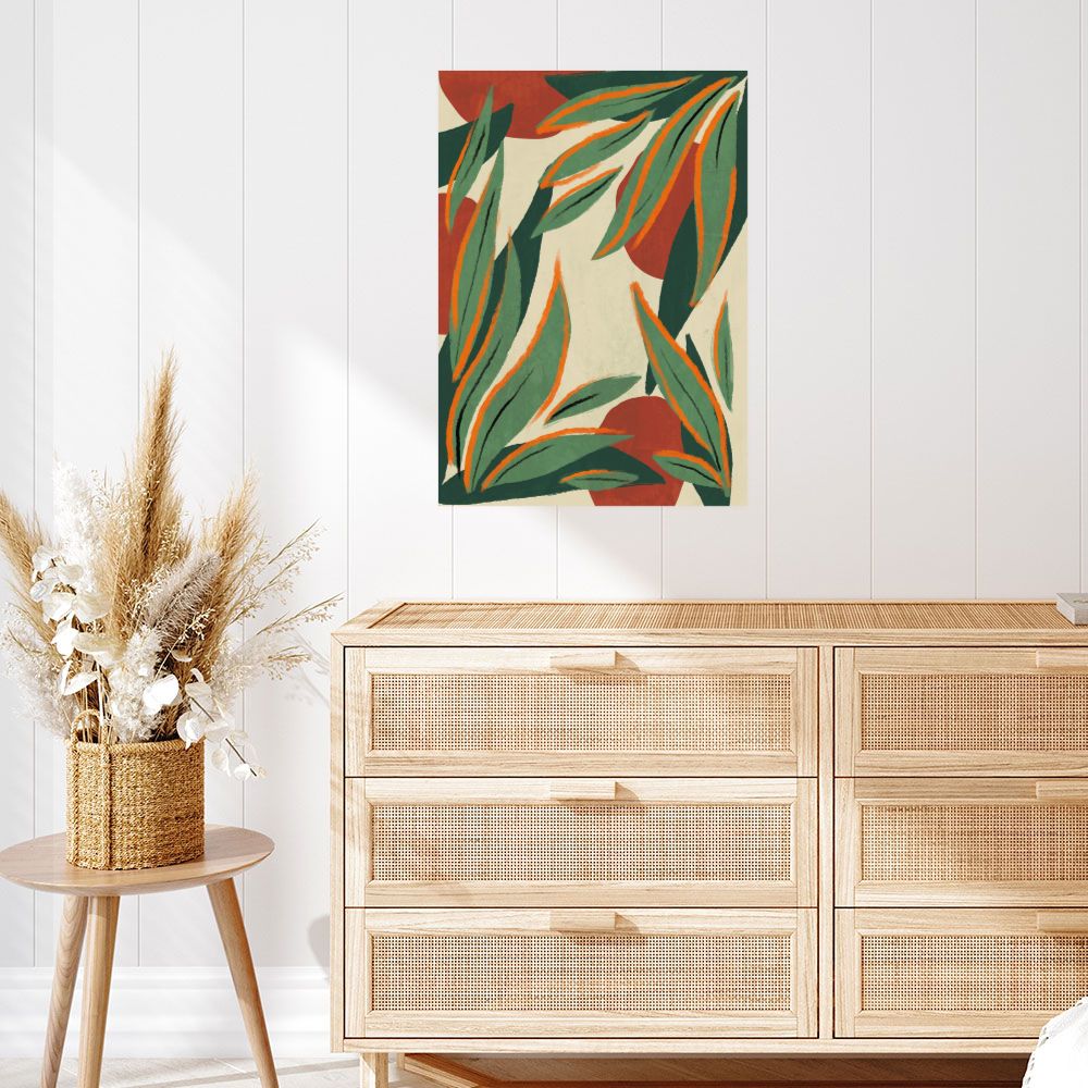 Affiche Feuilles exotiques