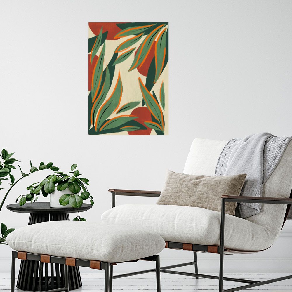 Affiche Feuilles exotiques