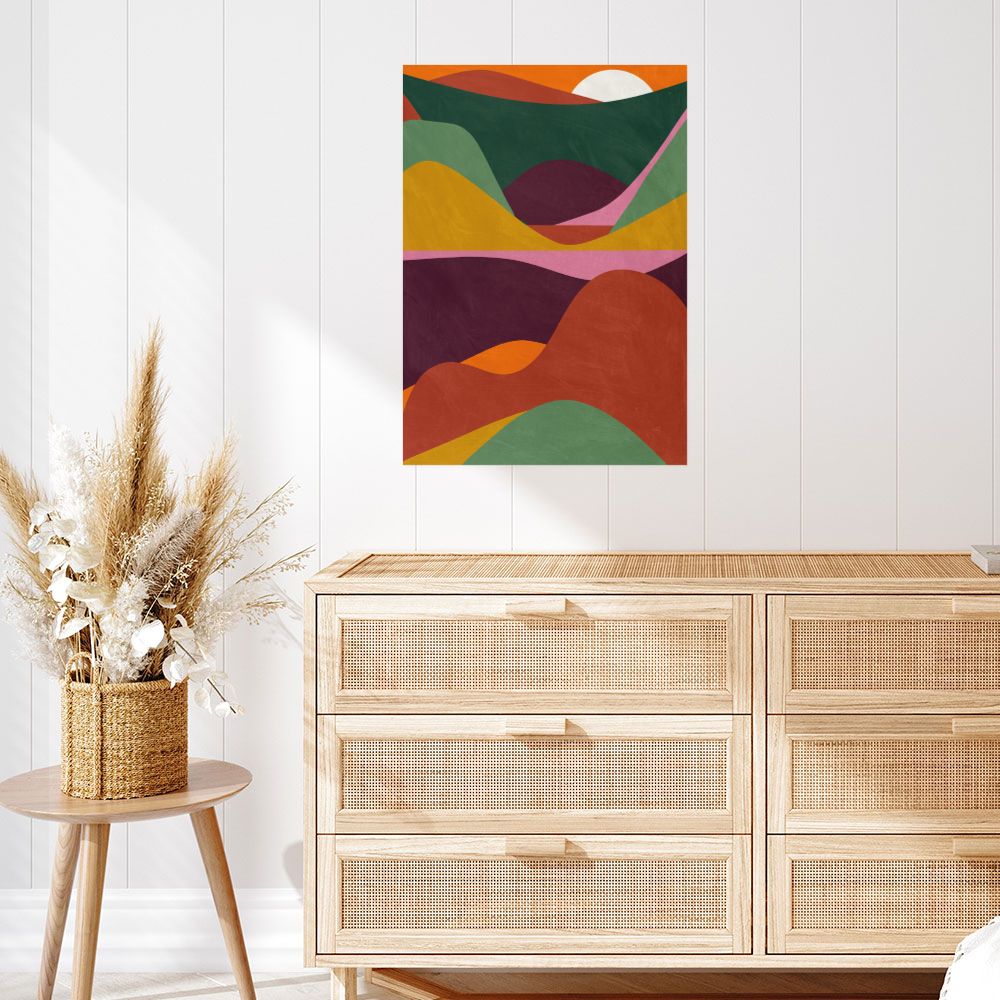 Affiche Collines colorées