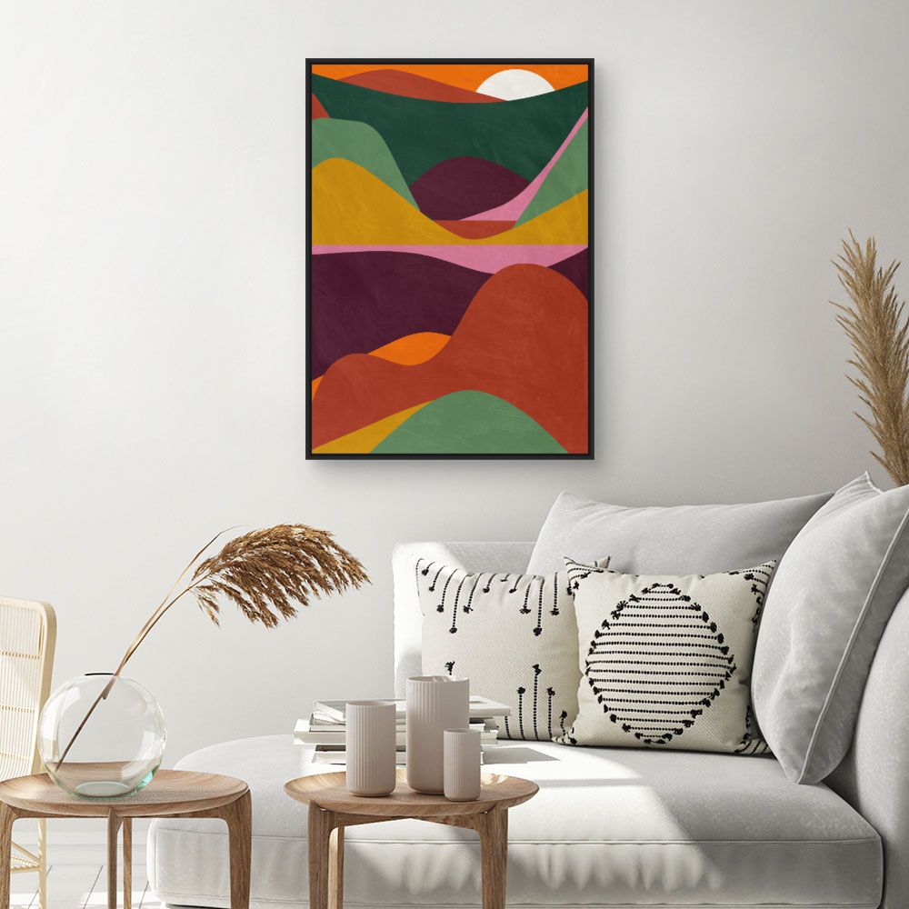 Tableau Collines abstraites