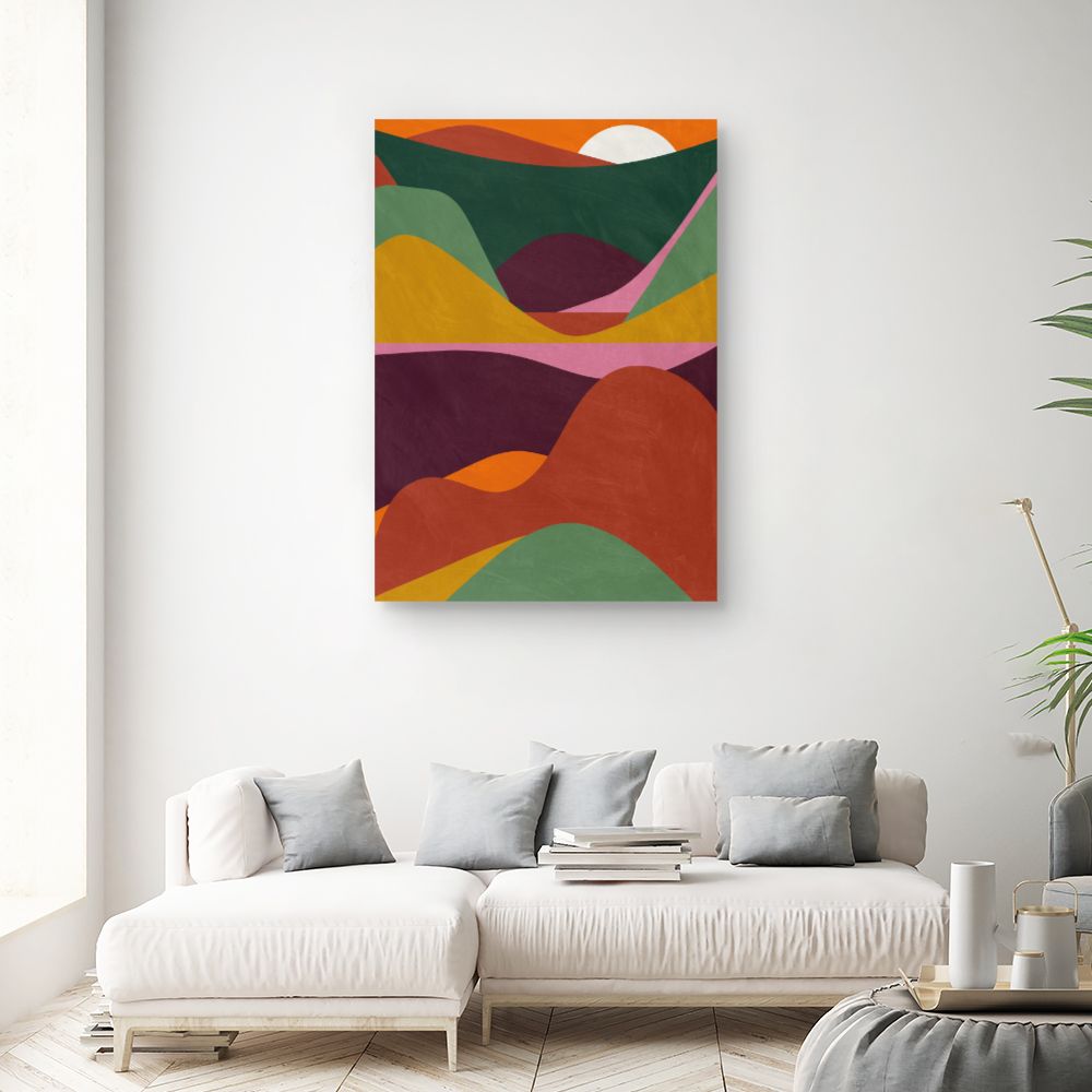 Tableau Collines abstraites