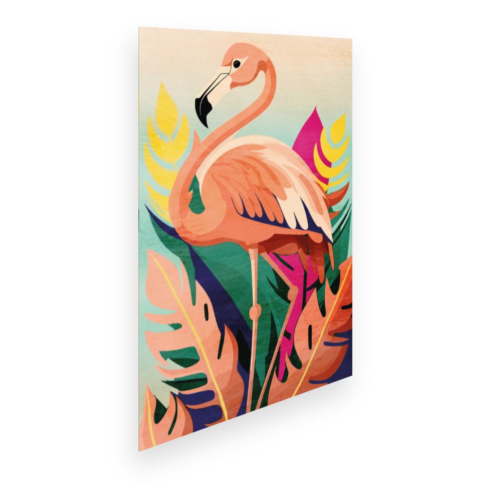 Affiche Flamant tropical vibrant