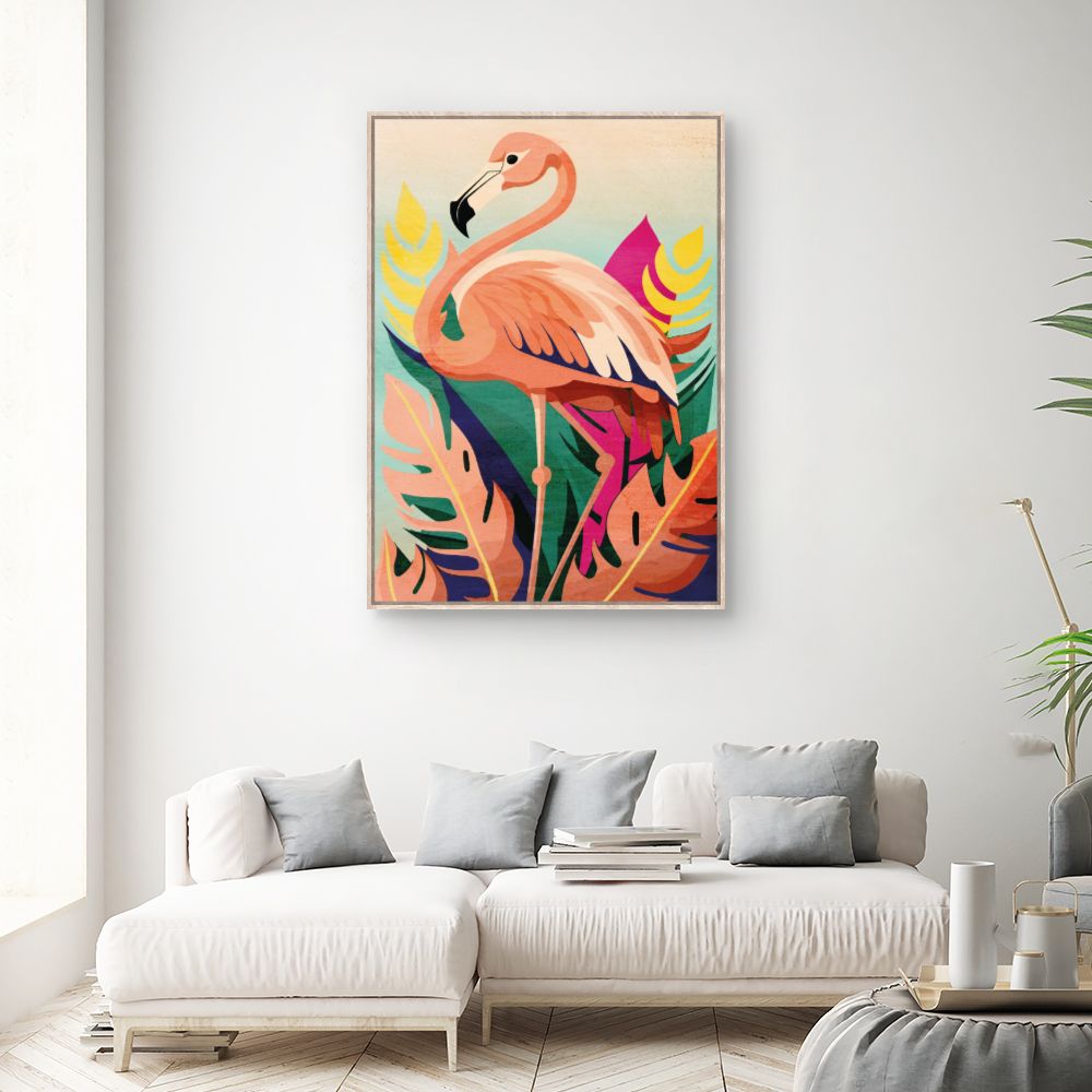 Tableau Flamant vibrant