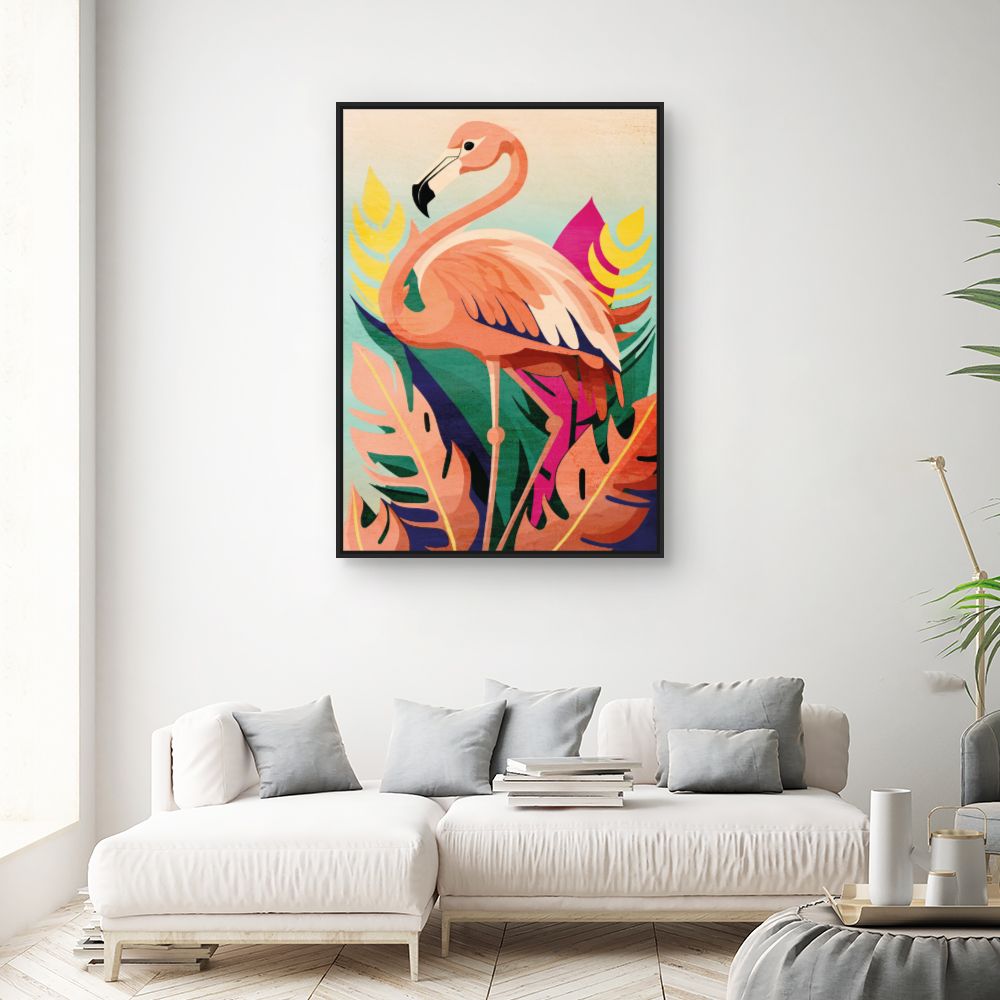 Tableau Flamant vibrant