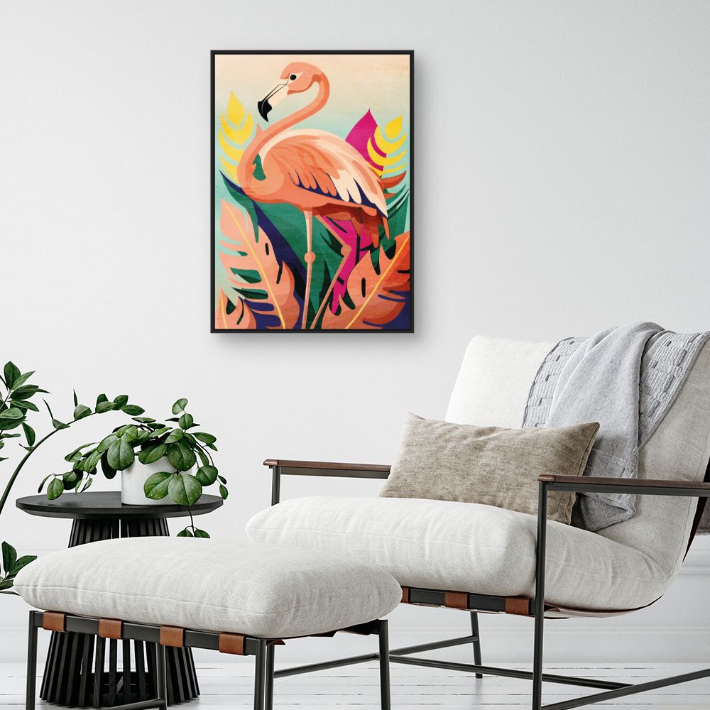 Tableau Flamant vibrant