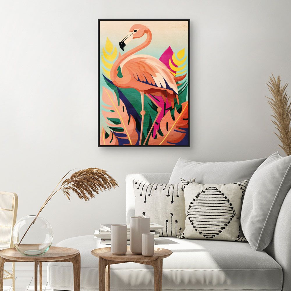 Tableau Flamant vibrant
