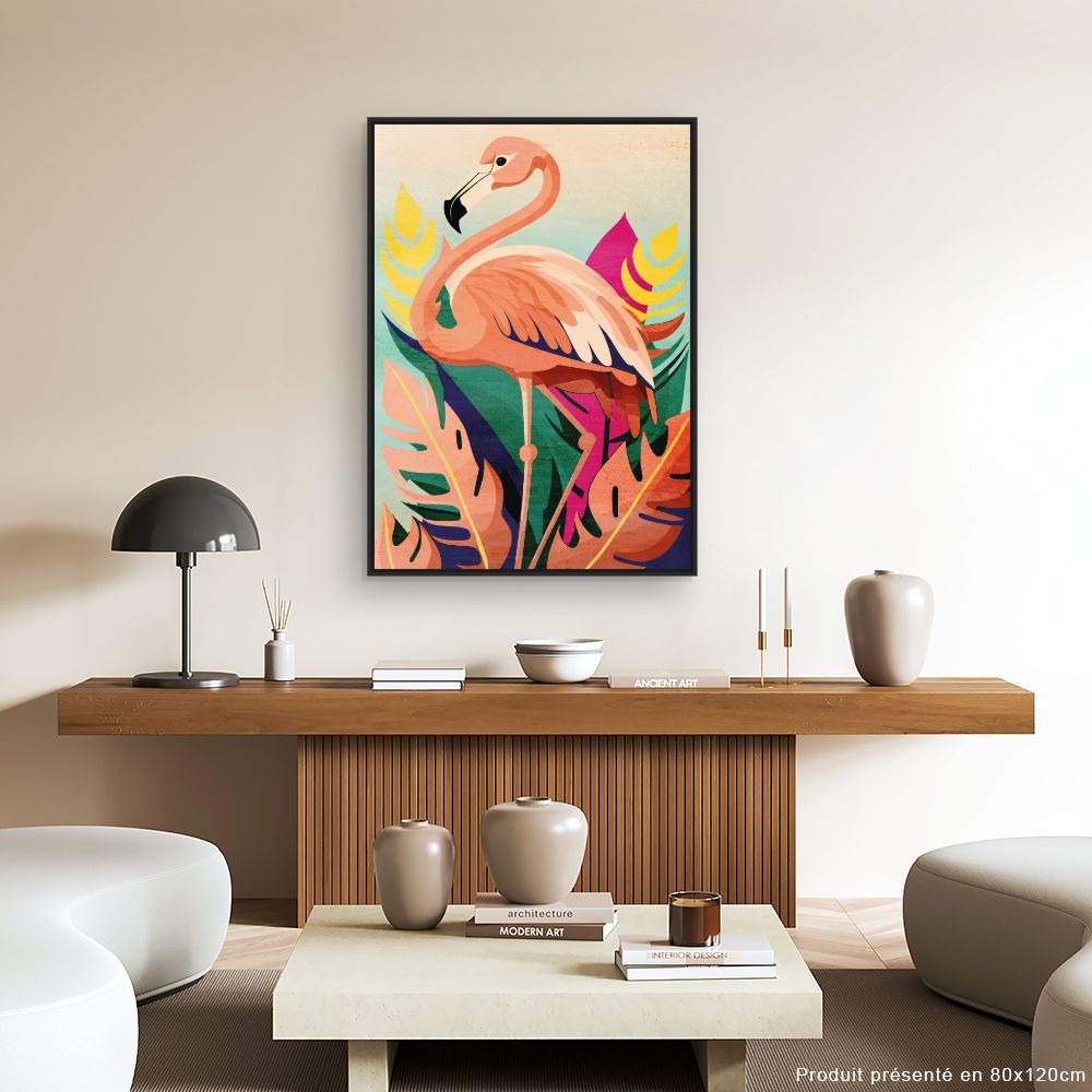 Tableau Flamant vibrant