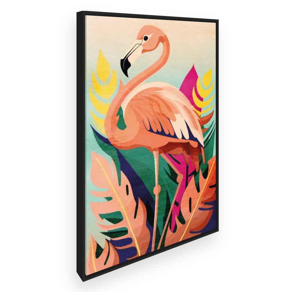Toile Flamant vibrant