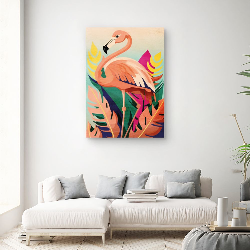 Tableau Flamant vibrant