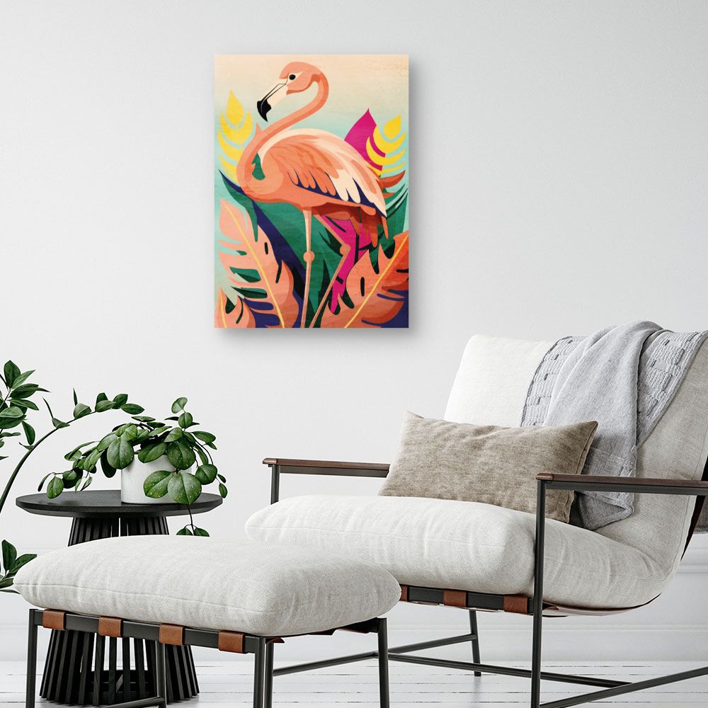 Tableau Flamant vibrant