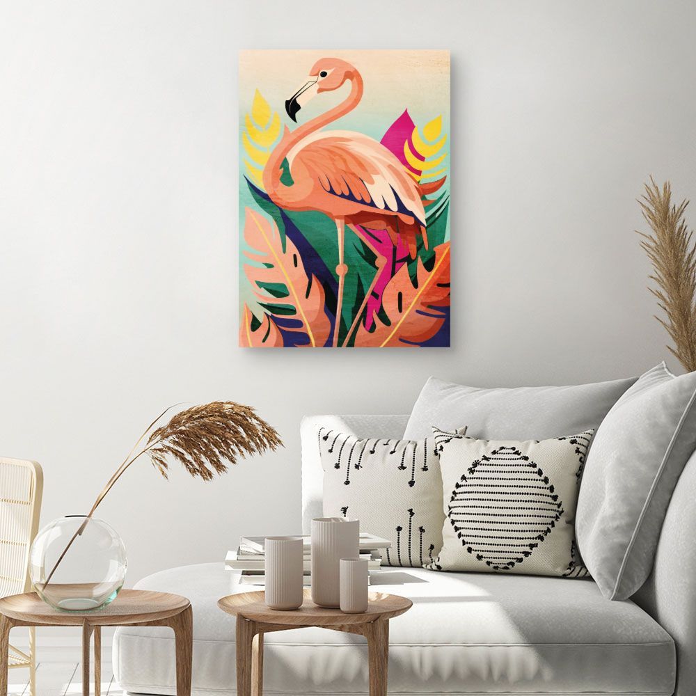 Tableau Flamant vibrant