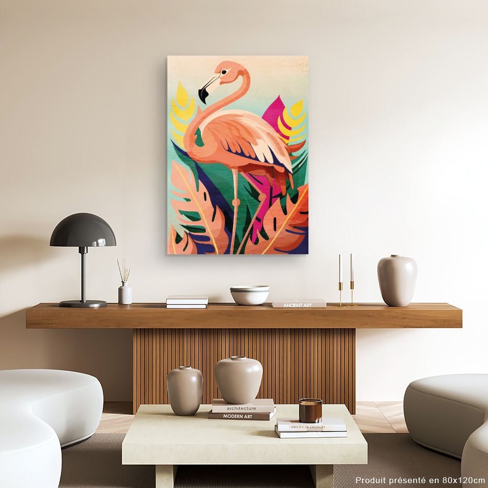 Tableau Flamant vibrant