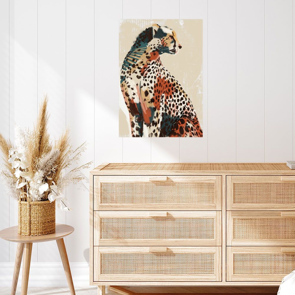 Affiche Guépard artistique