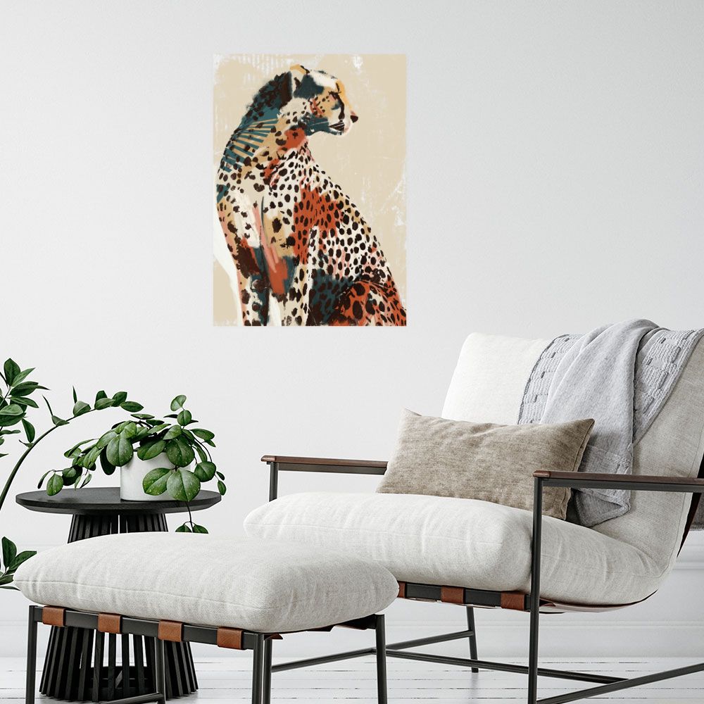 Affiche Guépard artistique