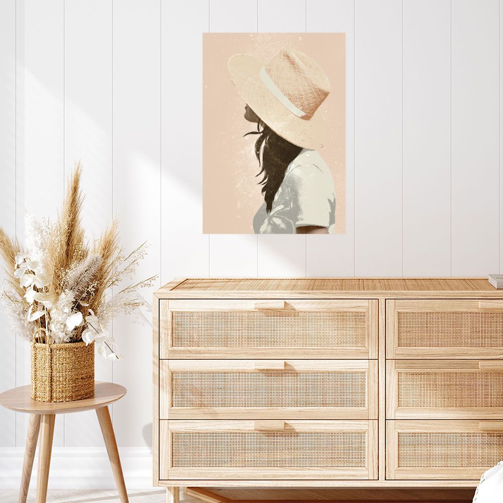 Affiche L'élégance en chapeau