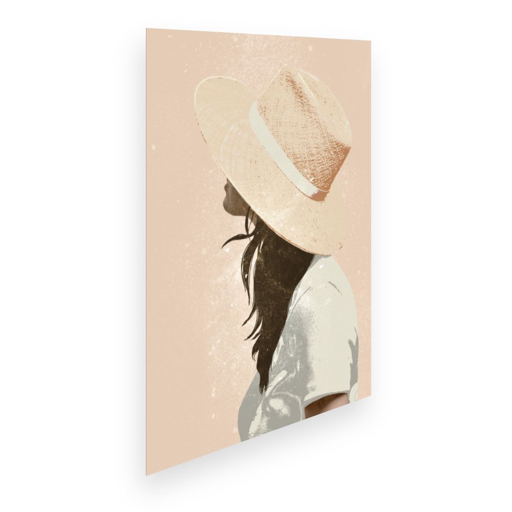 Affiche L'élégance en chapeau