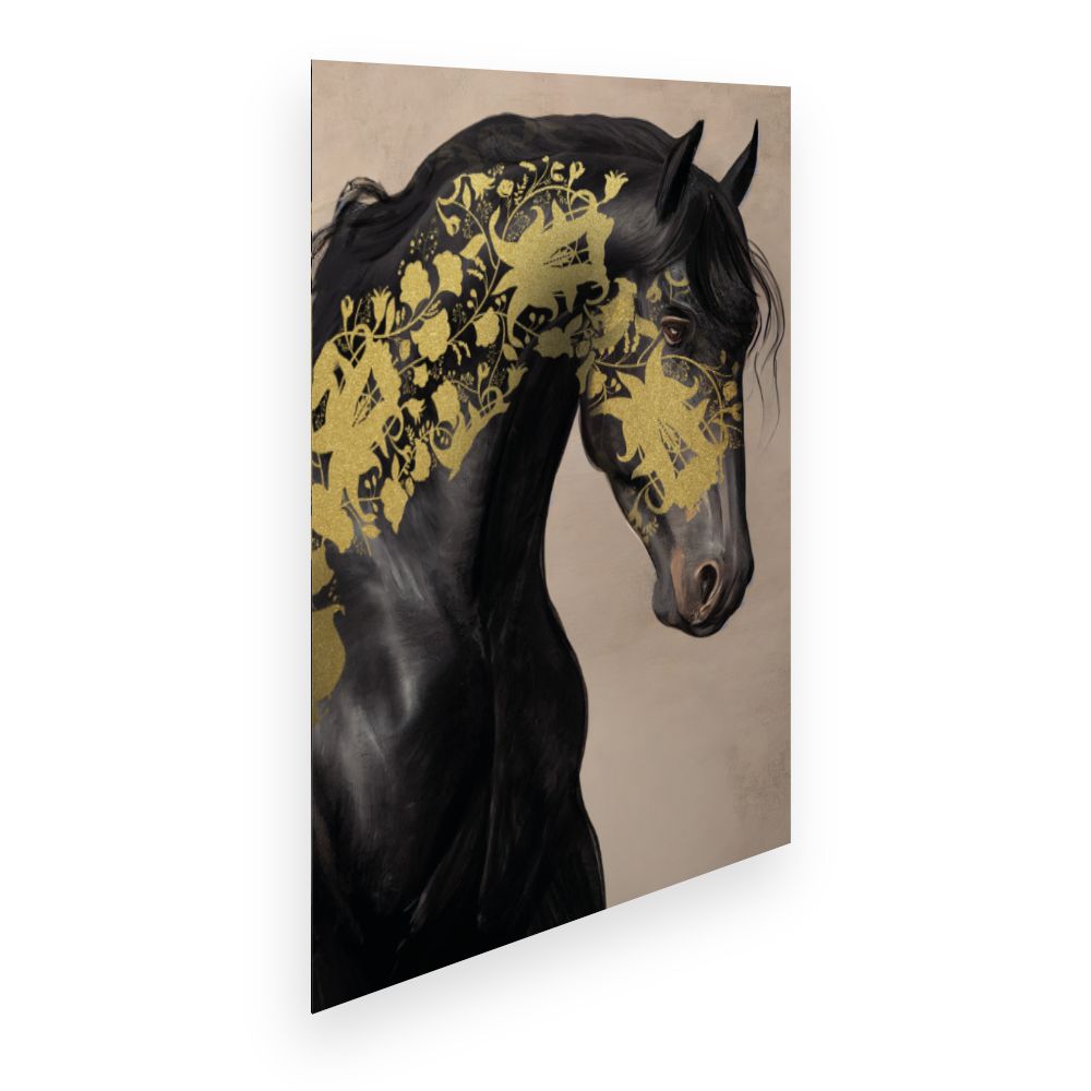 Affiche Cheval doré majestueux