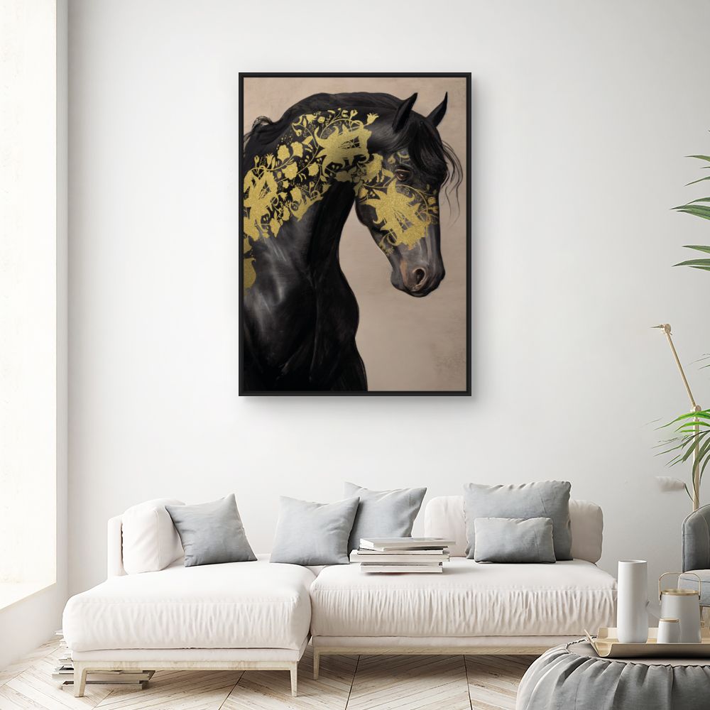 Tableau Cheval doré élégant