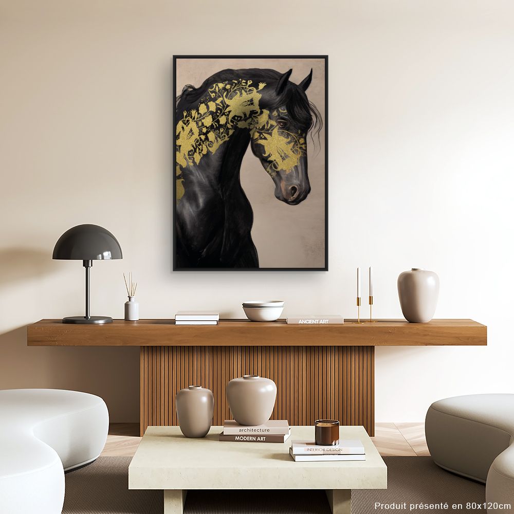 Tableau Cheval doré élégant