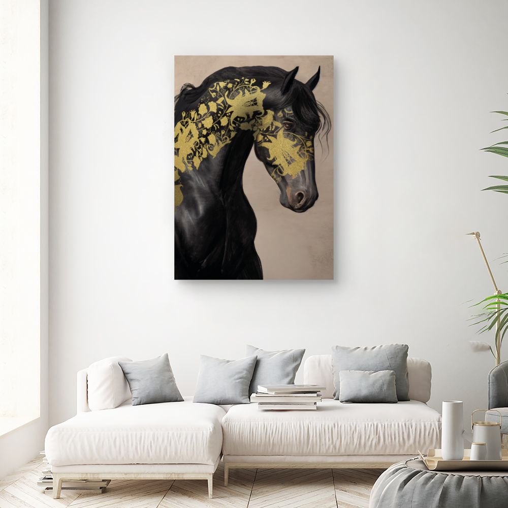 Tableau Cheval doré élégant