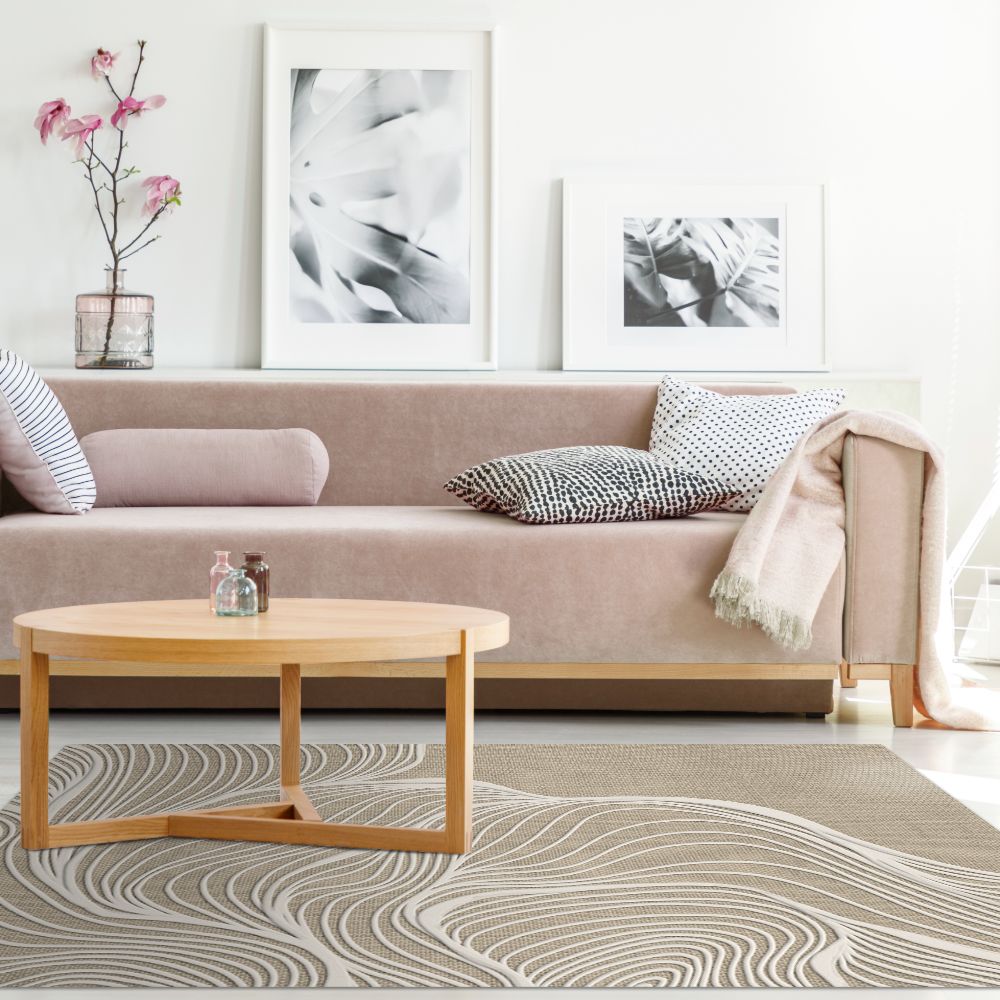 Tapis n°428 Lignes ondulantes élégantes