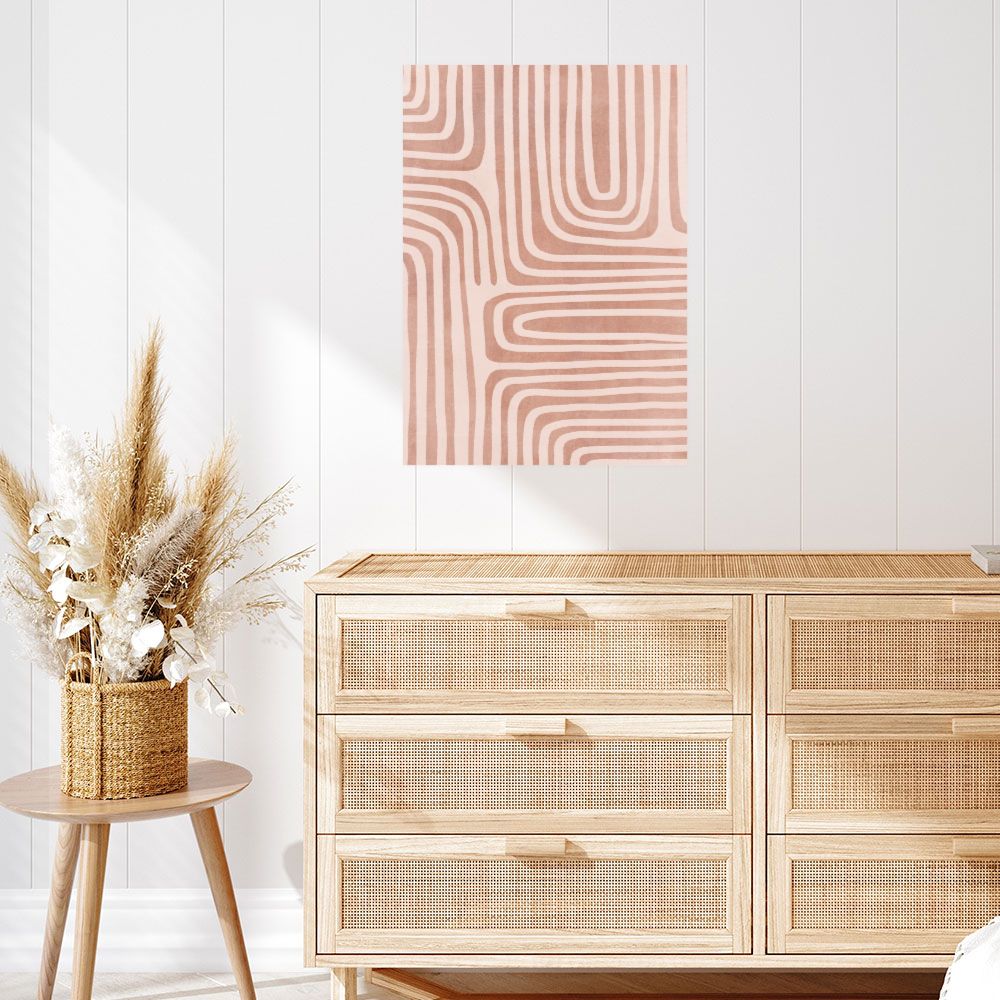Affiche Lignes organiques douces